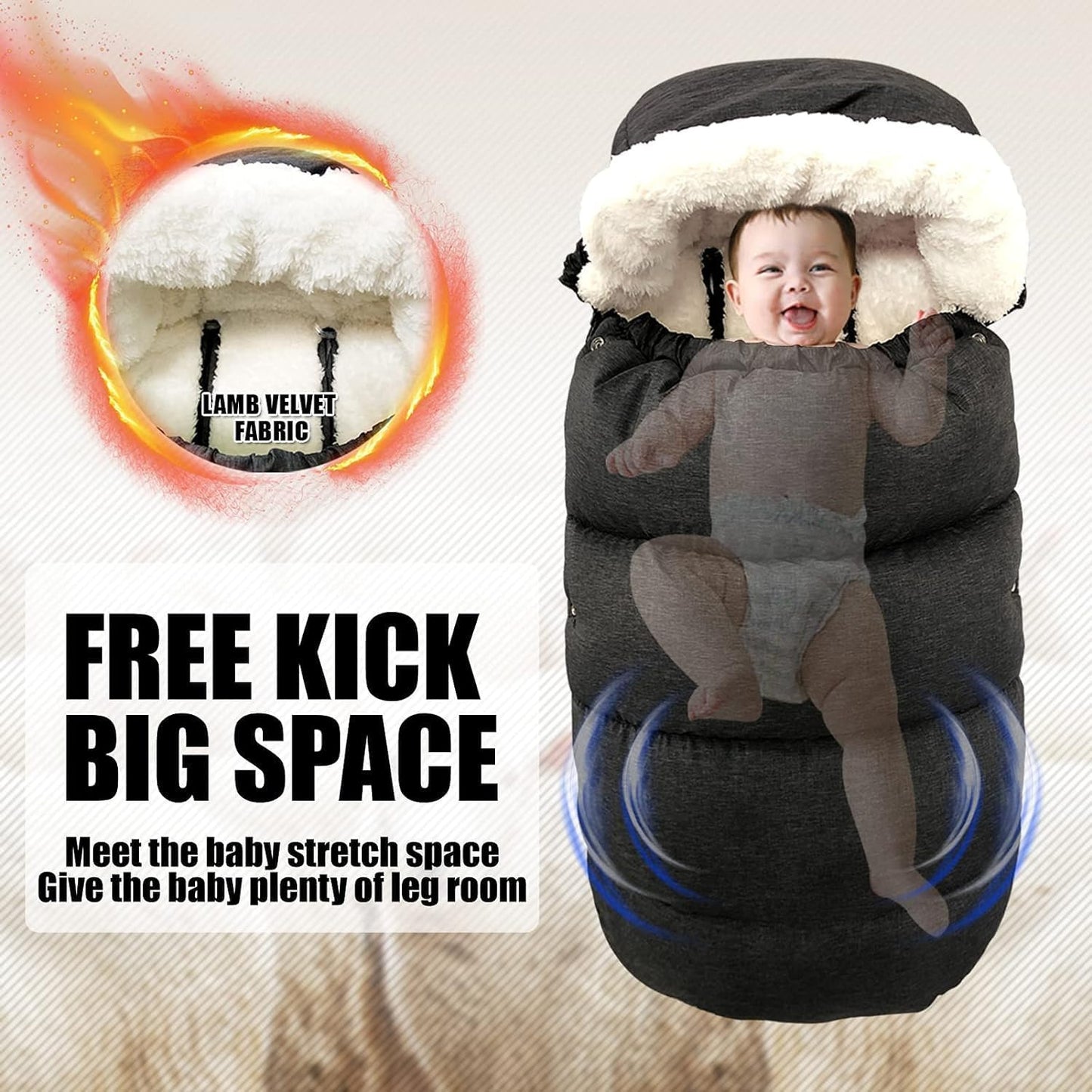 WarmHaven™ – Thick Winter Padding for Baby Stroller